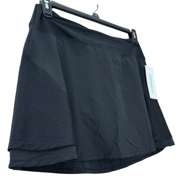 💥2/$15 NWT Marika all black athletic tennis pickle ball skort skirt size medium - Picture 5 of 11